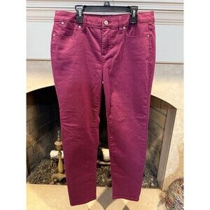 Talbots Simply Flattering Collection Jeans Wine Color Size 8